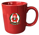stoneware red mug